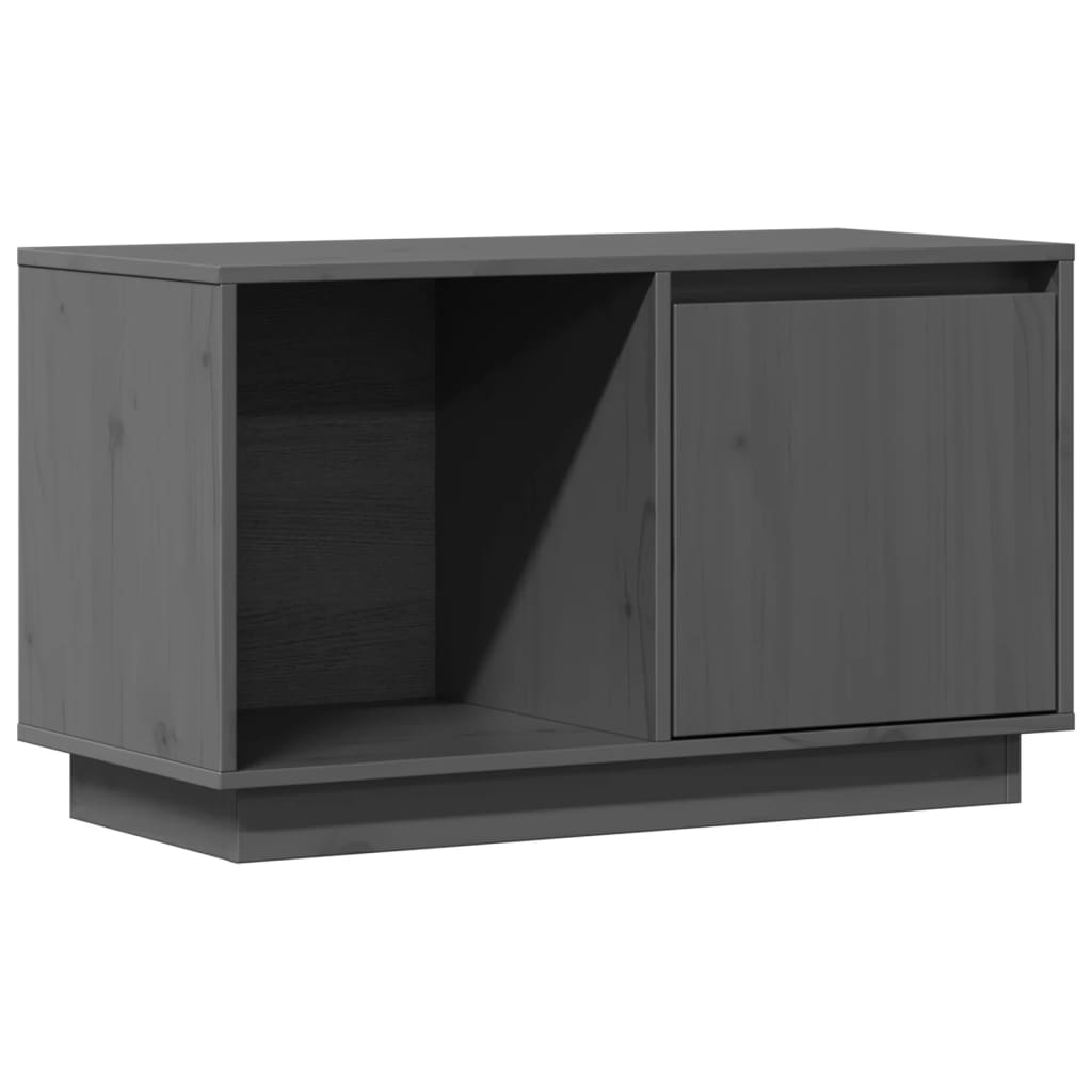 TV sideboard, gray, 74x35x44 cm, solid pine wood