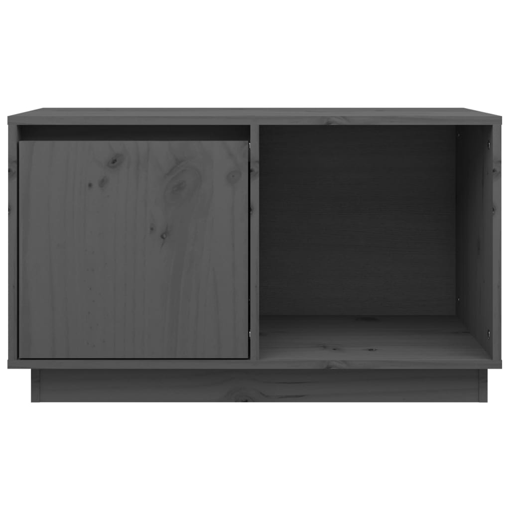 TV sideboard, gray, 74x35x44 cm, solid pine wood