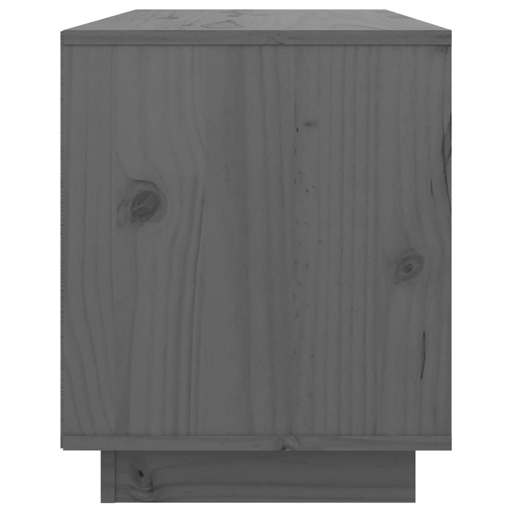 TV sideboard, gray, 74x35x44 cm, solid pine wood