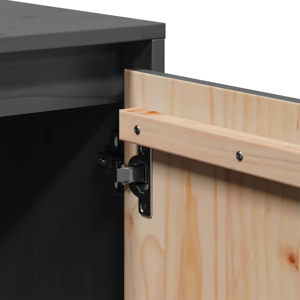 TV sideboard, gray, 74x35x44 cm, solid pine wood