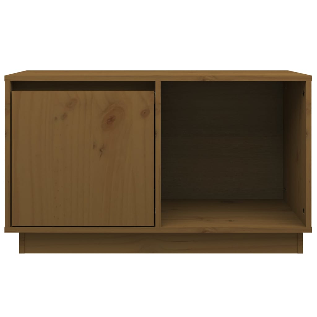 TV chest, honey brown, 74x35x44 cm, solid pine wood