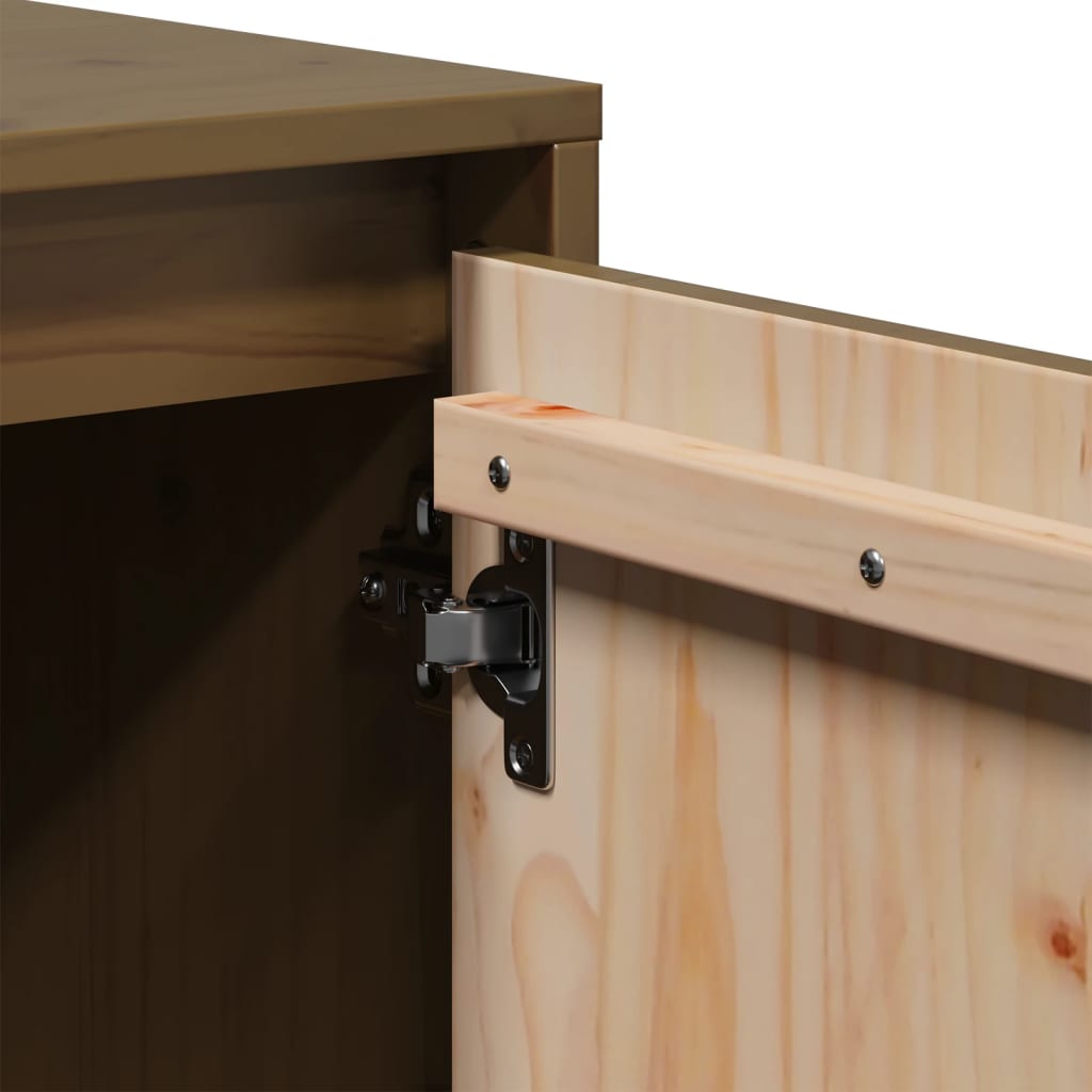TV chest, honey brown, 74x35x44 cm, solid pine wood