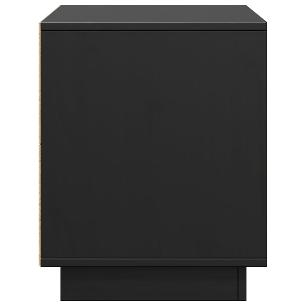 Comodă TV, negru, 74x35x44 cm, lemn masiv de pin