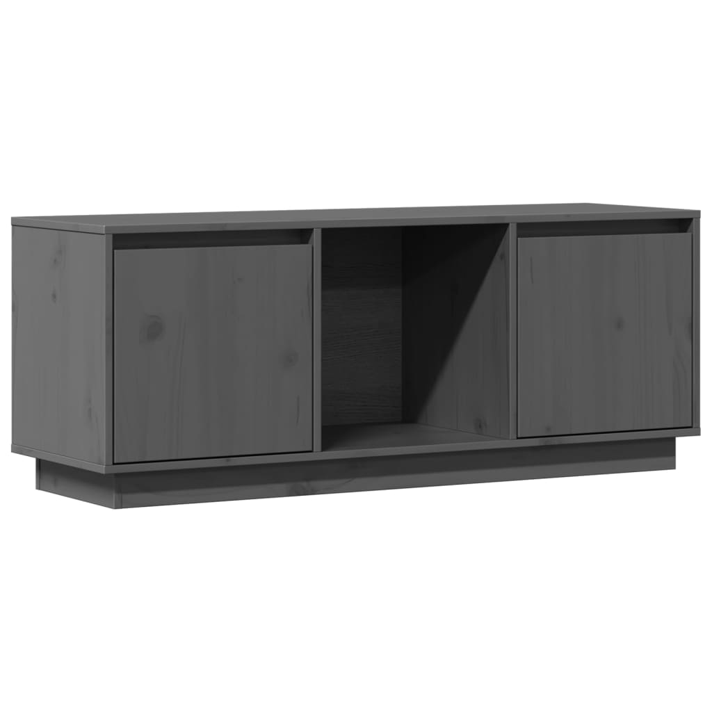TV sideboard, gray, 110.5x35x44 cm, solid pine wood