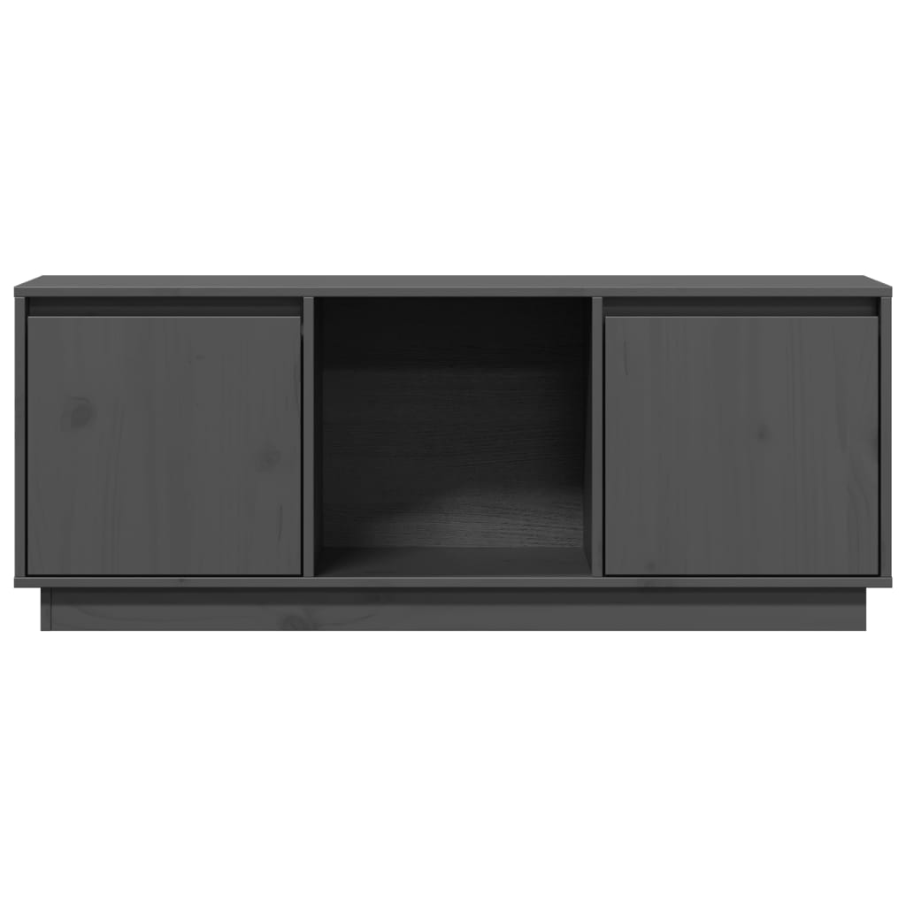 TV sideboard, gray, 110.5x35x44 cm, solid pine wood