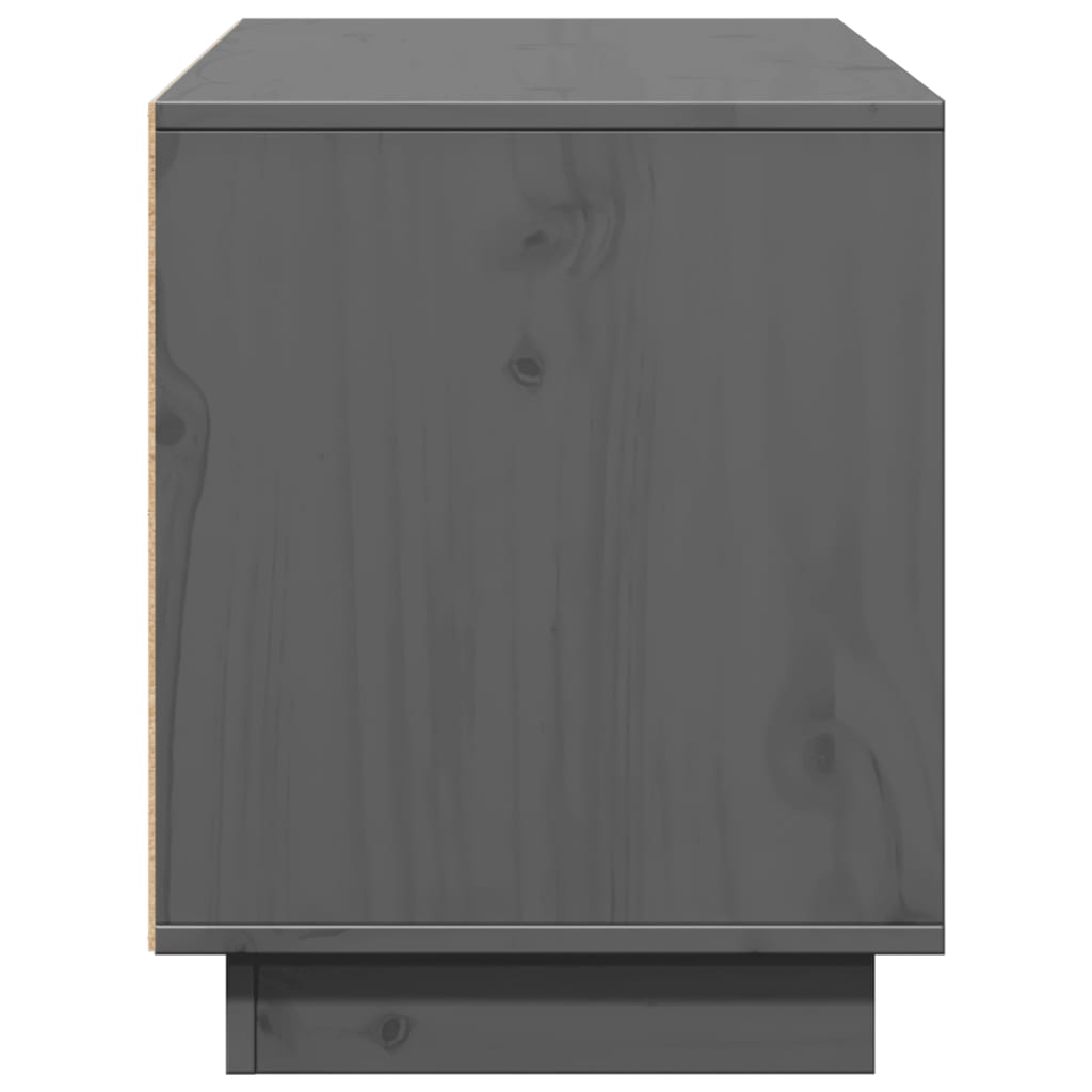 TV sideboard, gray, 110.5x35x44 cm, solid pine wood