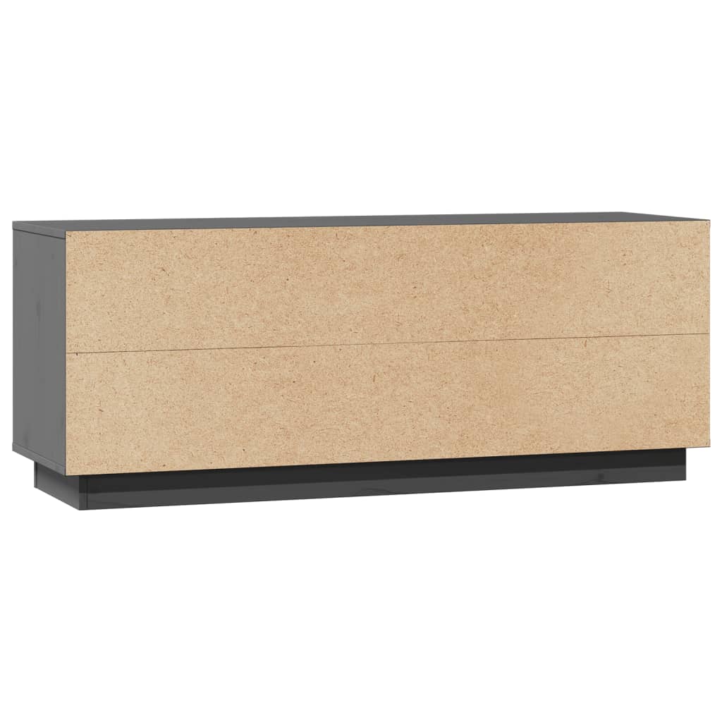 TV sideboard, gray, 110.5x35x44 cm, solid pine wood