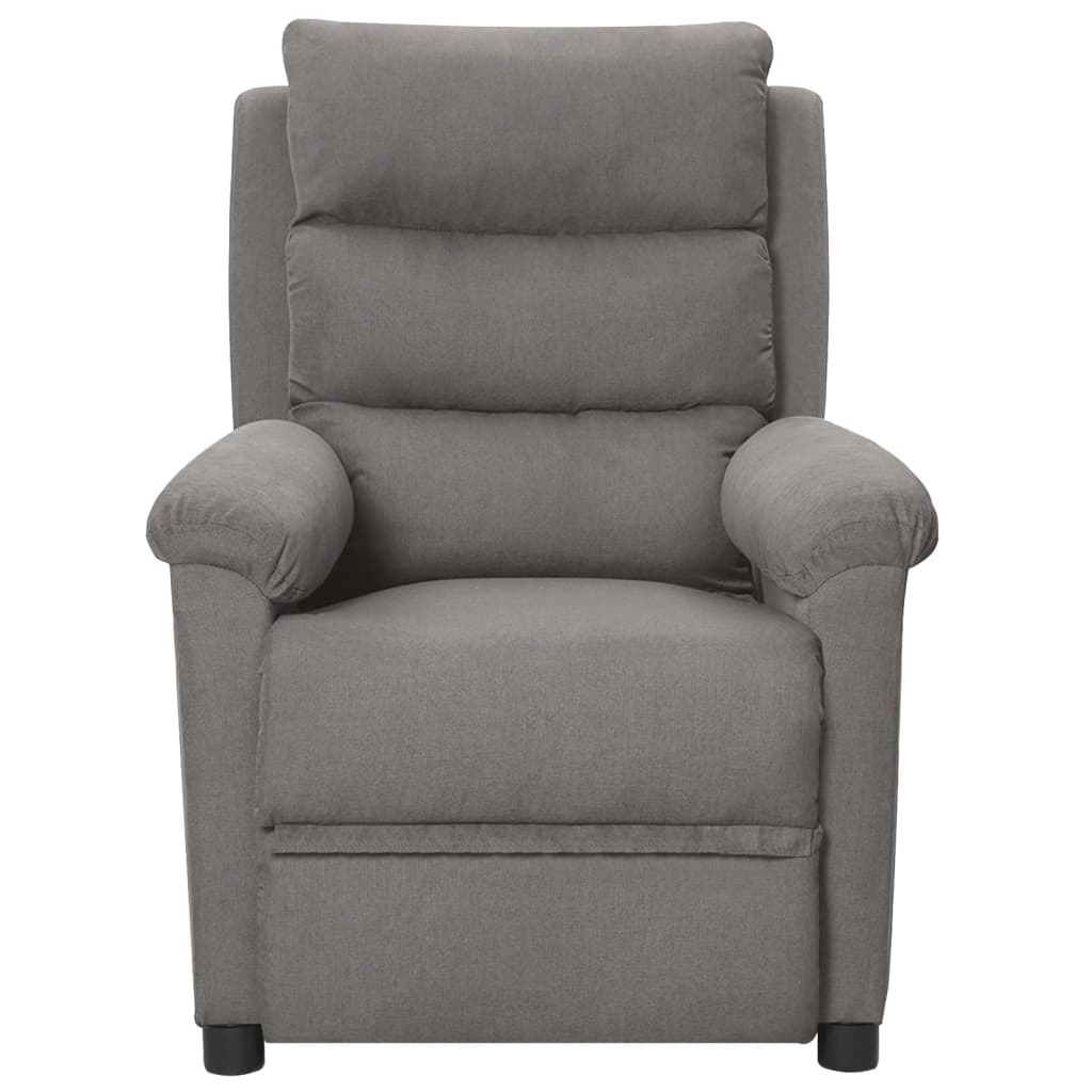 Fotoliu de masaj electric rabatabil, gri deschis, textil