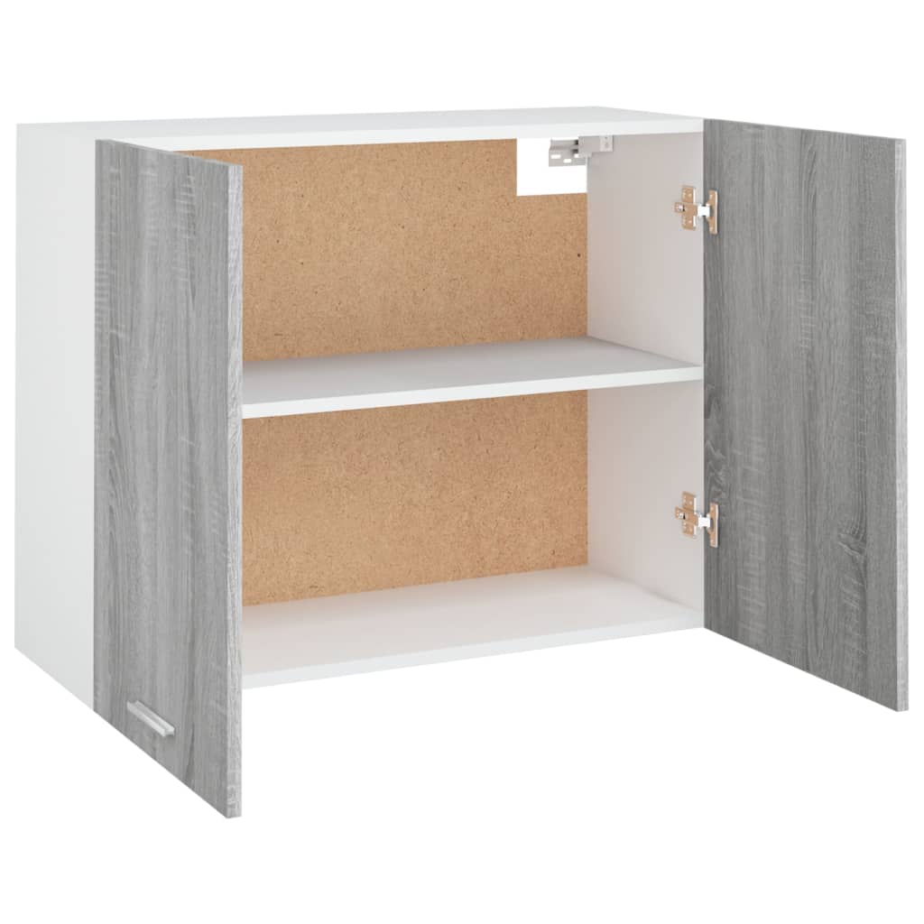 Dulap suspendat, gri sonoma, 80x31x60 cm, lemn prelucrat