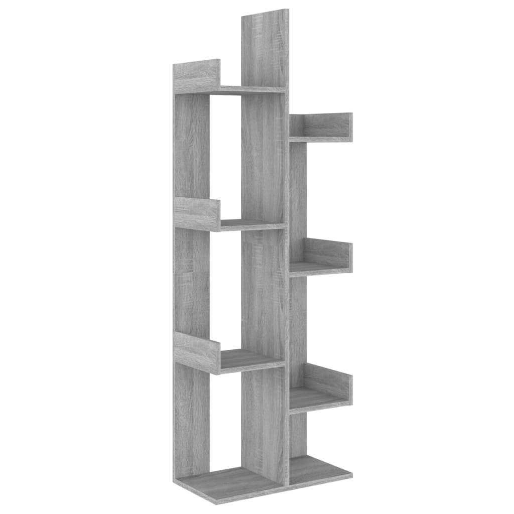 Bibliotecă, sonoma gri, 48x25,5x140 cm, lemn prelucrat