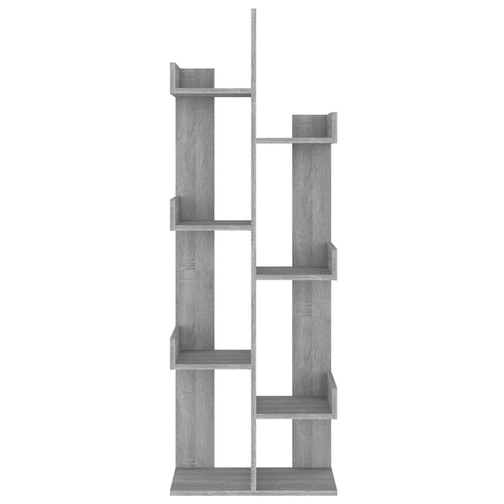 Bibliotecă, sonoma gri, 48x25,5x140 cm, lemn prelucrat