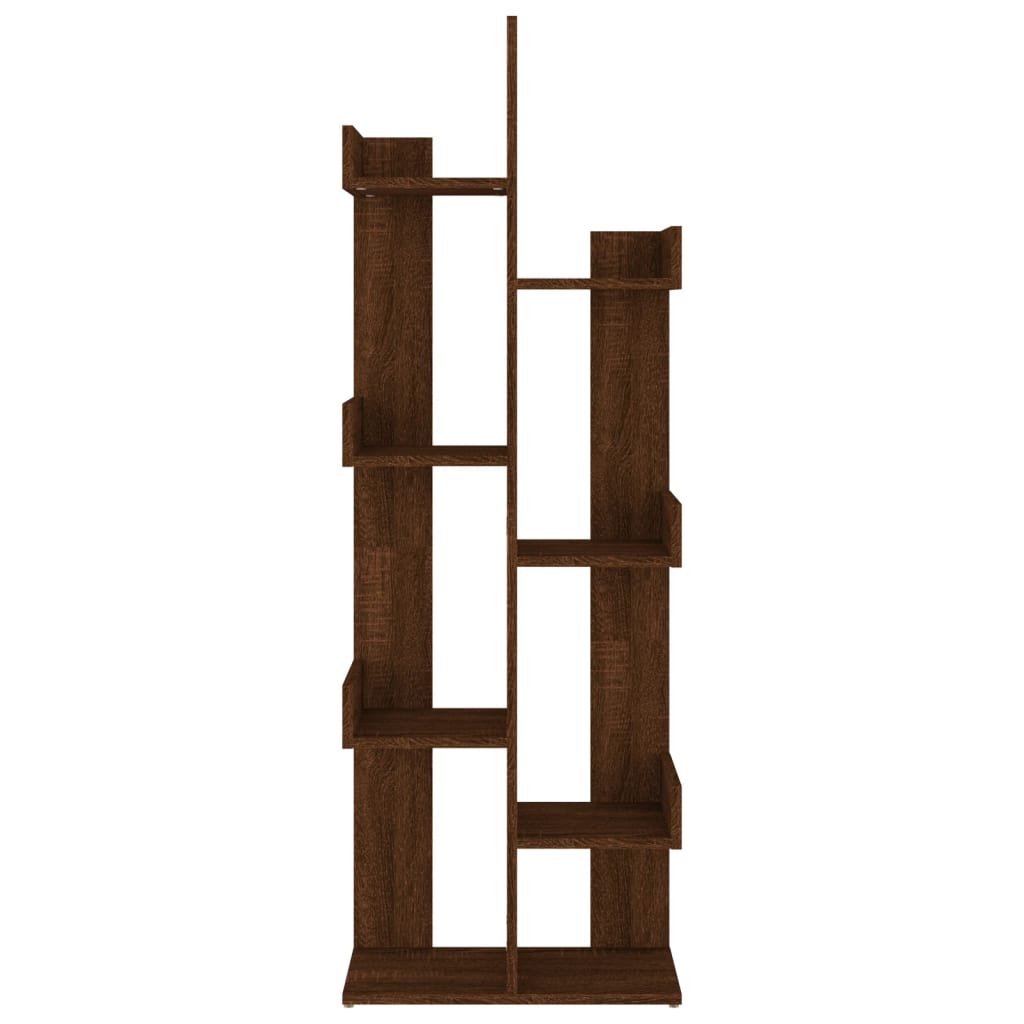 Bibliotecă, stejar maro, 48x25,5x140 cm, lemn prelucrat