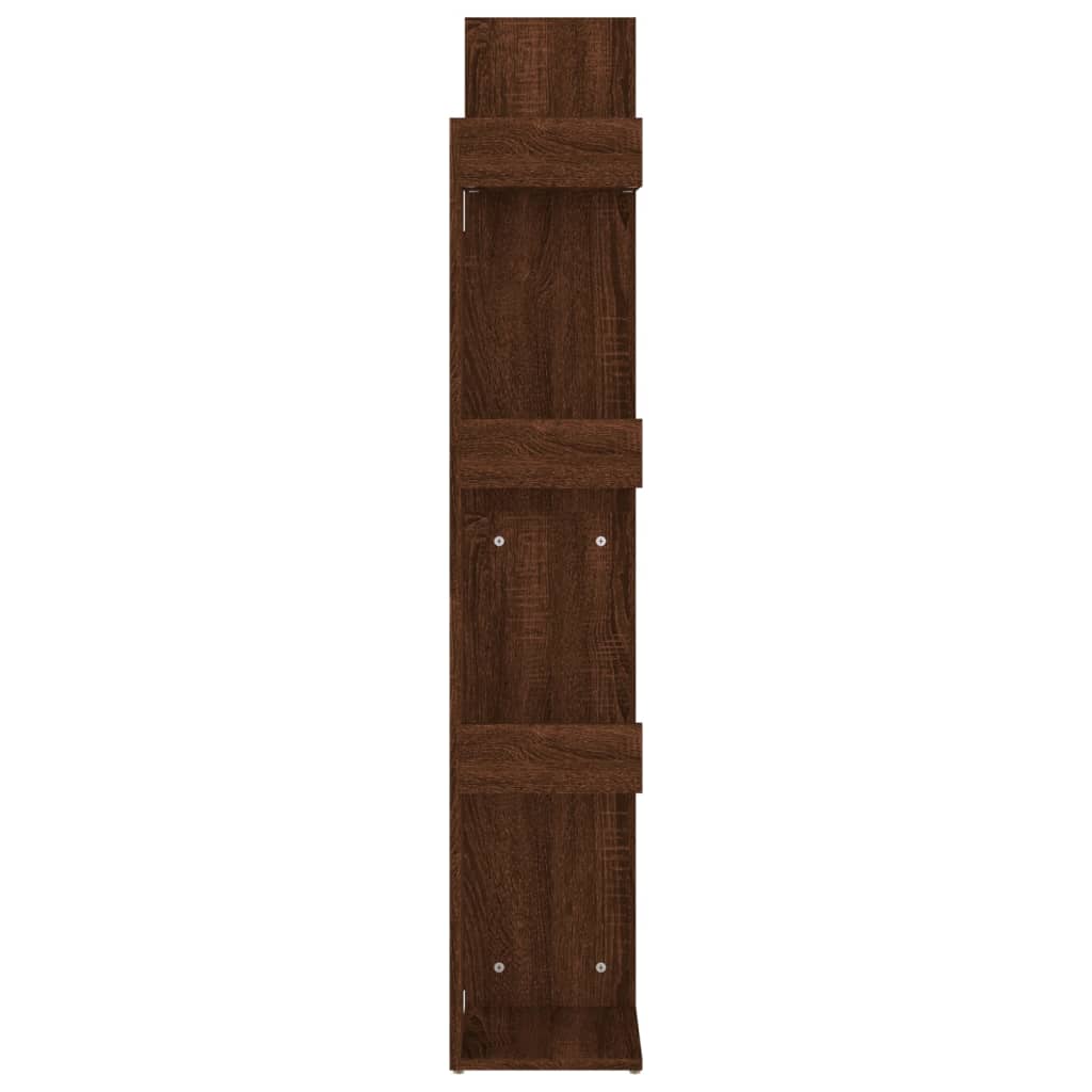 Bibliotecă, stejar maro, 48x25,5x140 cm, lemn prelucrat