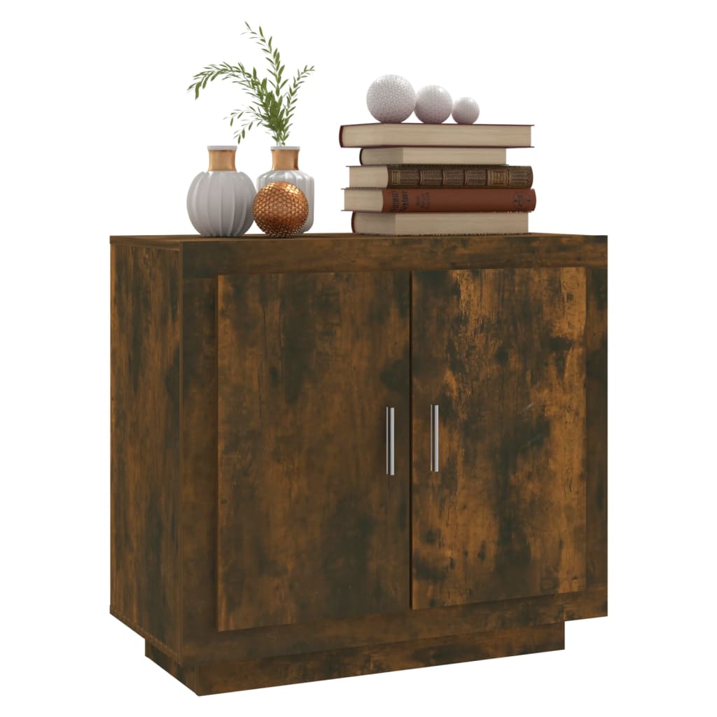 Dulap, stejar fumuriu, 80x40x75 cm, lemn prelucrat