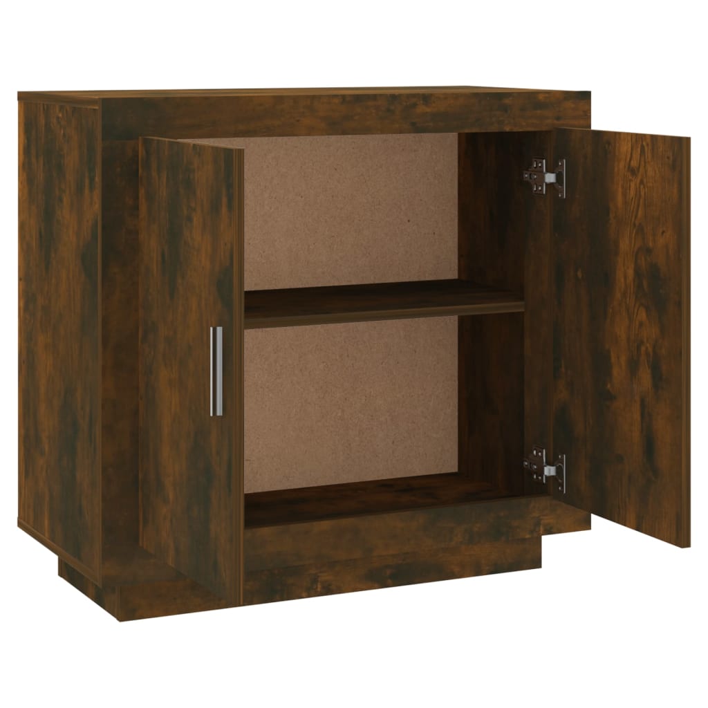 Dulap, stejar fumuriu, 80x40x75 cm, lemn prelucrat