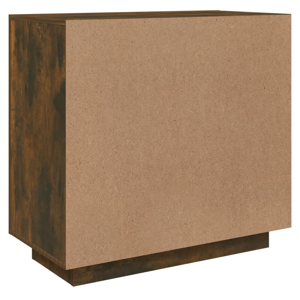 Dulap, stejar fumuriu, 80x40x75 cm, lemn prelucrat