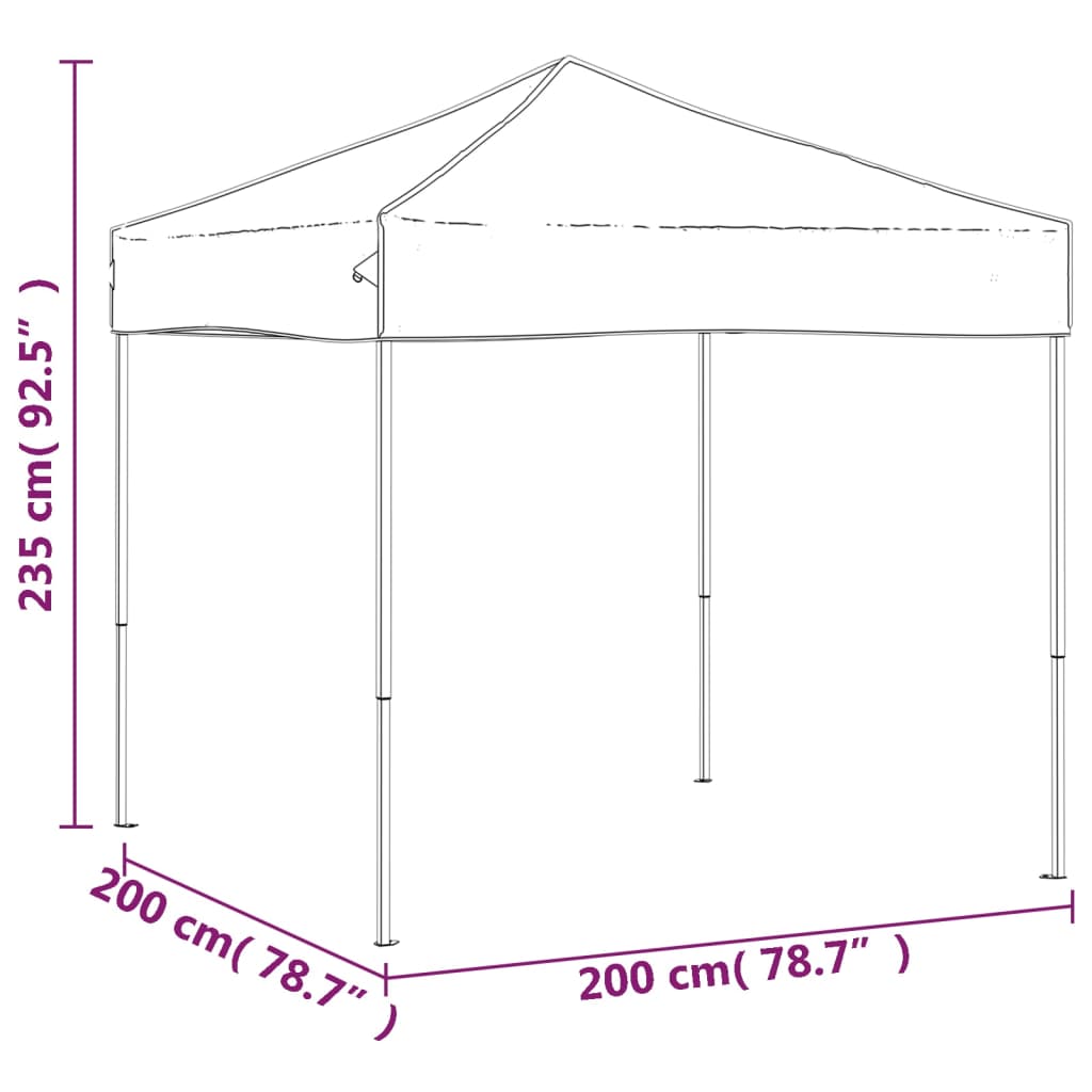 Cort pliabil pentru petrecere, albastru, 2x2 m