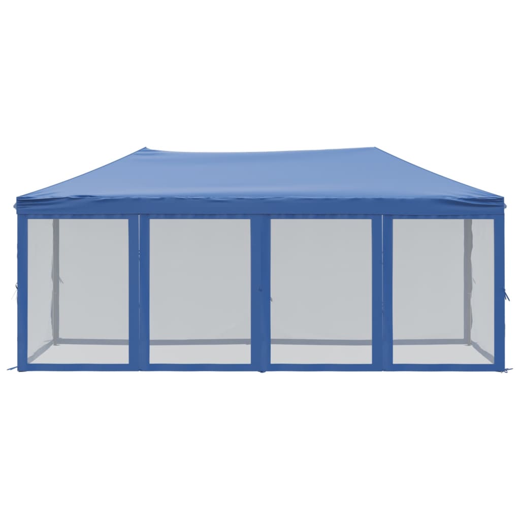 Folding party tent with blue side walls 3x6 m