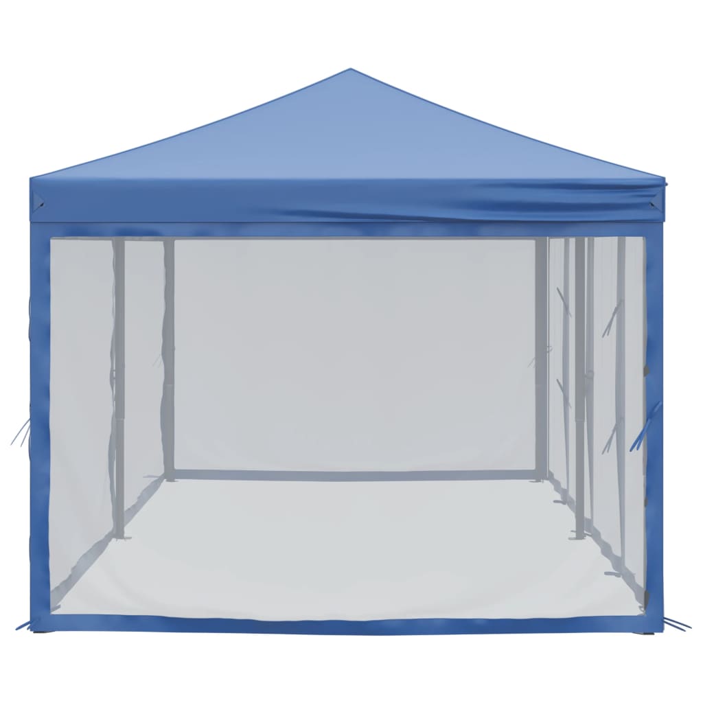 Folding party tent with blue side walls 3x6 m