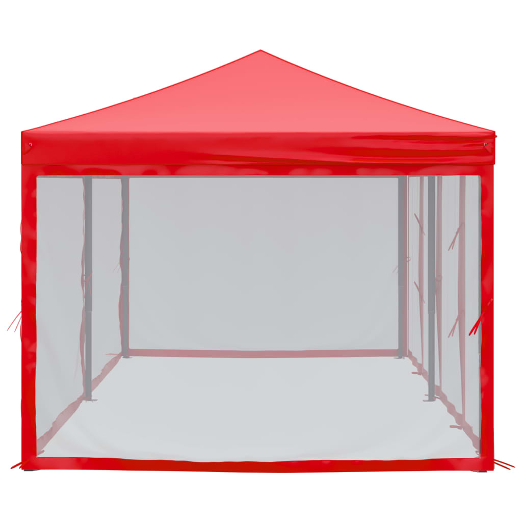 Folding party tent, side walls, red, 3x6 m