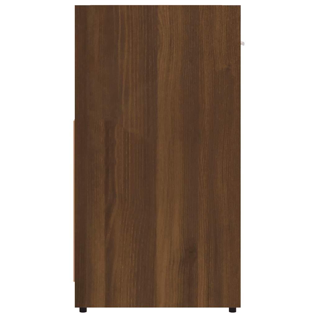Dulap de baie, stejar maro, 60x33x60 cm, lemn prelucrat