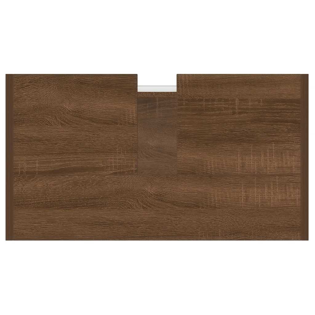 Dulap de baie, stejar maro, 60x33x60 cm, lemn prelucrat