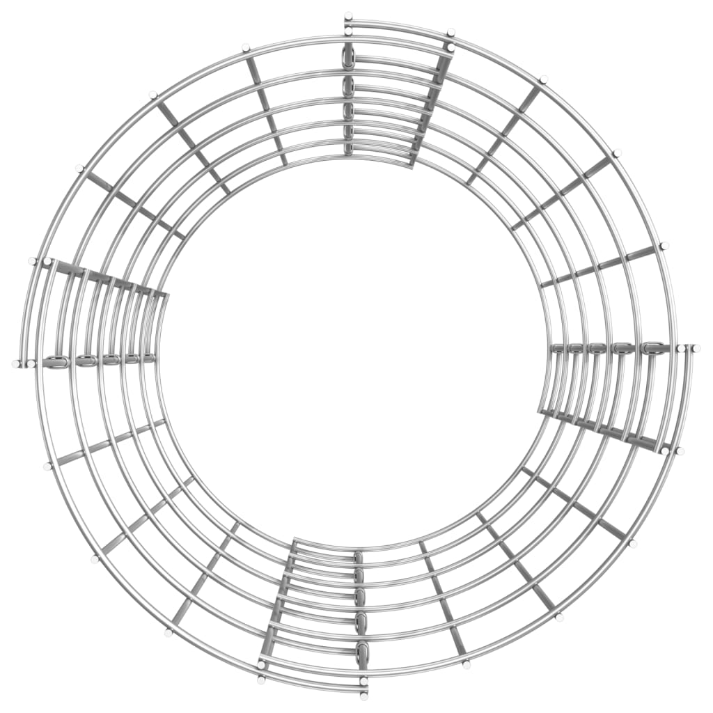 Strat înălțat gabion 3 buc. Ø30x50 cm oțel galvanizat circular