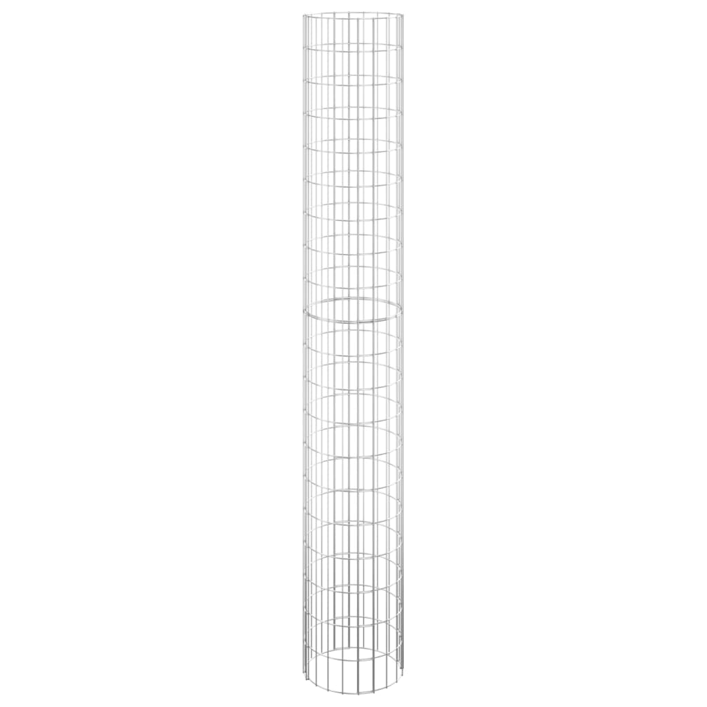 Strat înălțat gabion 3 buc. Ø30x200 cm oțel galvanizat circular