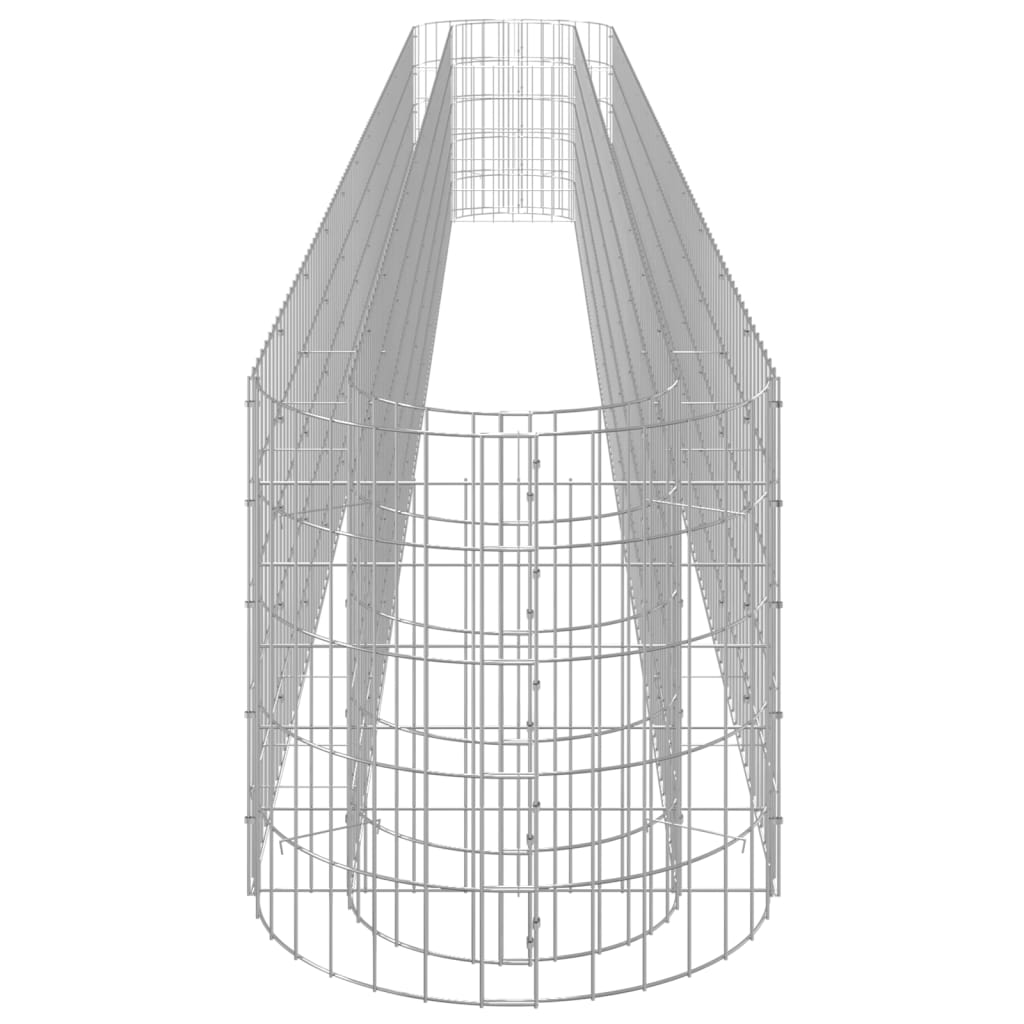 Strat înălțat gabion, 470x50x50 cm, fier galvanizat