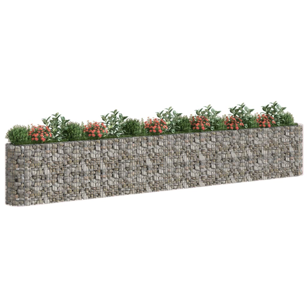 Strat înălțat gabion, 610x50x100 cm, fier galvanizat