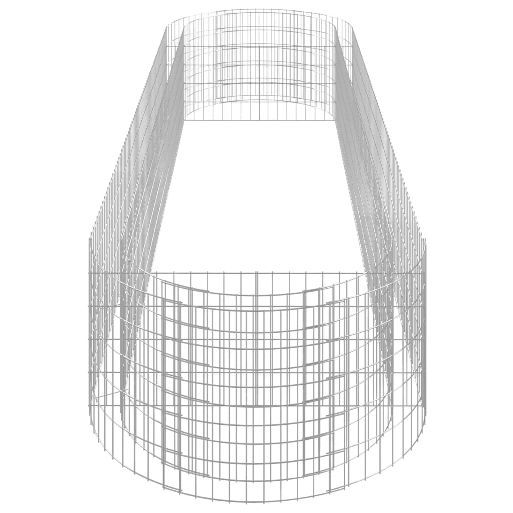 Strat înălțat gabion, 400x100x50 cm, fier galvanizat