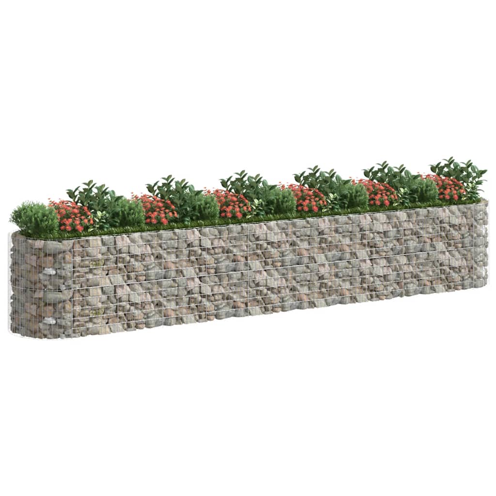 Strat înălțat gabion, 600x100x100 cm, fier galvanizat