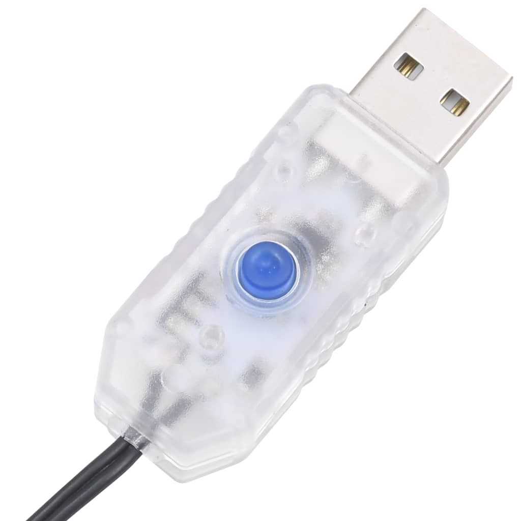 Instalație cu 300 LED-uri, alb rece, 30 m, PVC