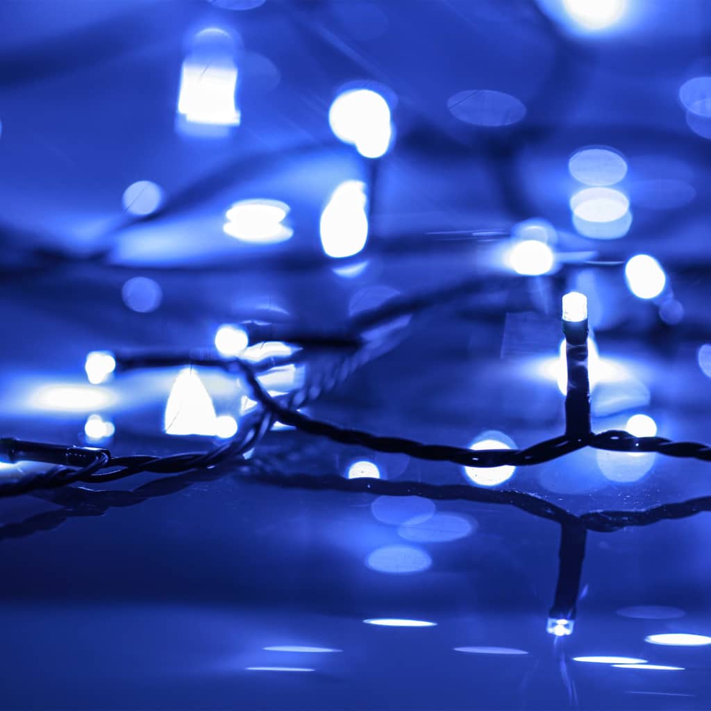 Instalație cu 2000 LED-uri, albastru, 200 m, PVC