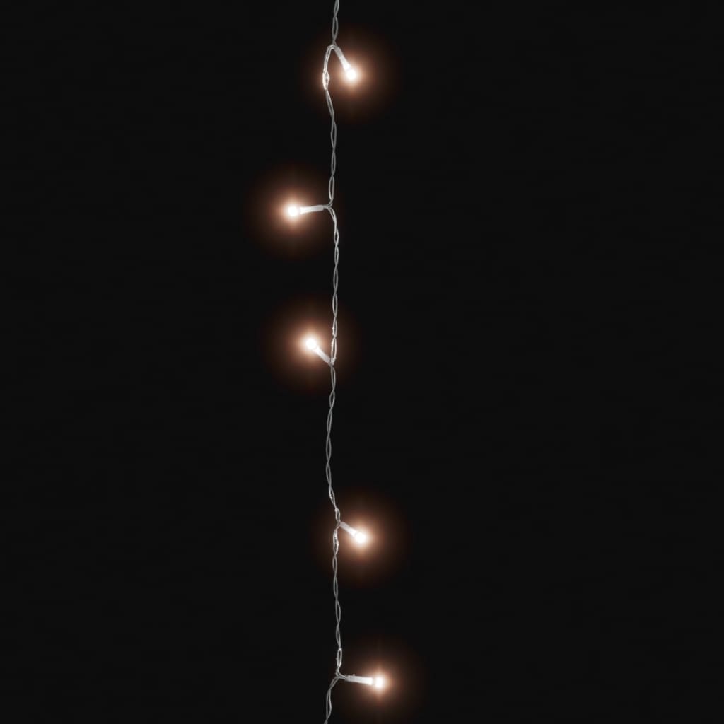 Instalație cu 150 LED-uri, alb cald, 15 m, PVC
