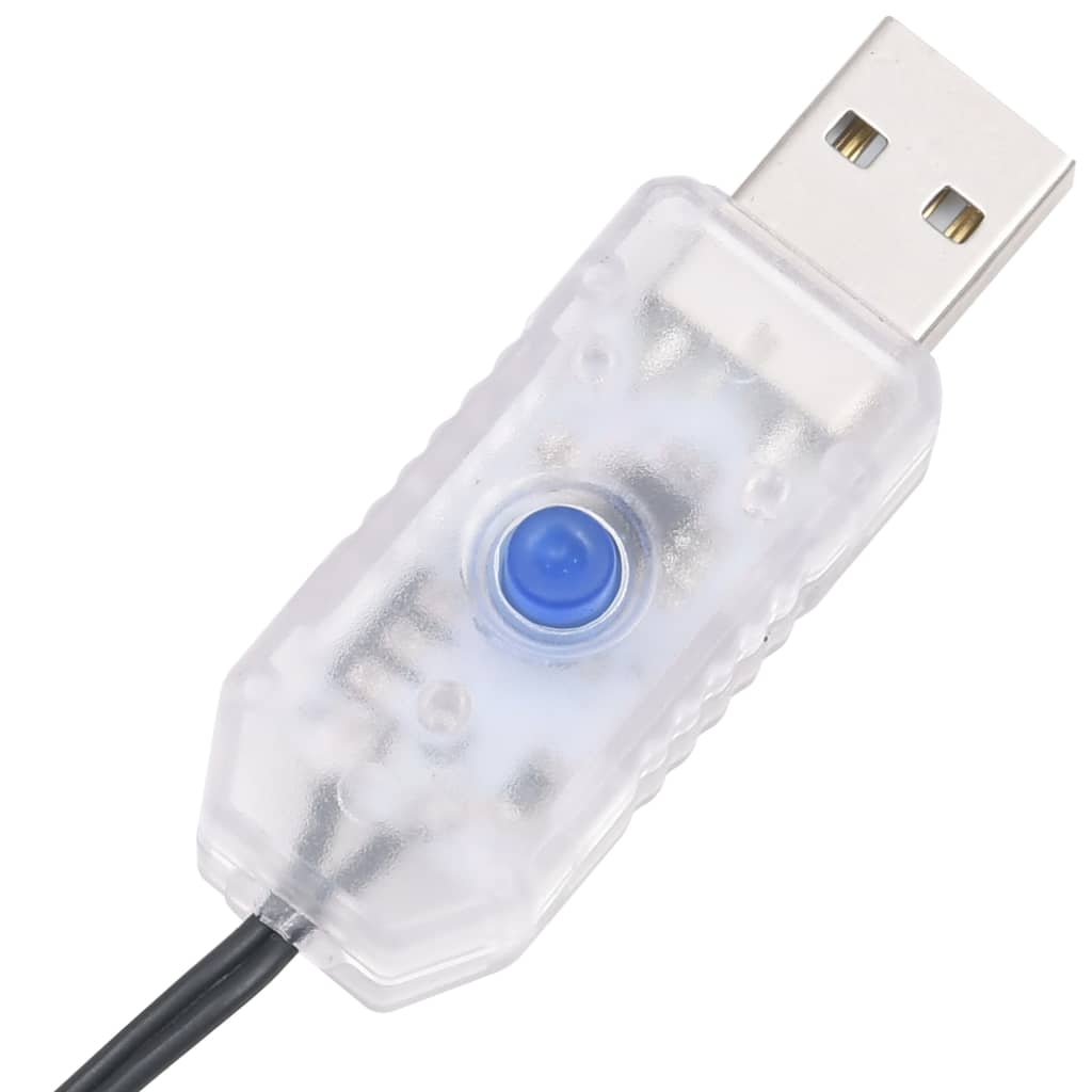 Instalație cu 400 LED-uri, alb cald, 40 m, PVC