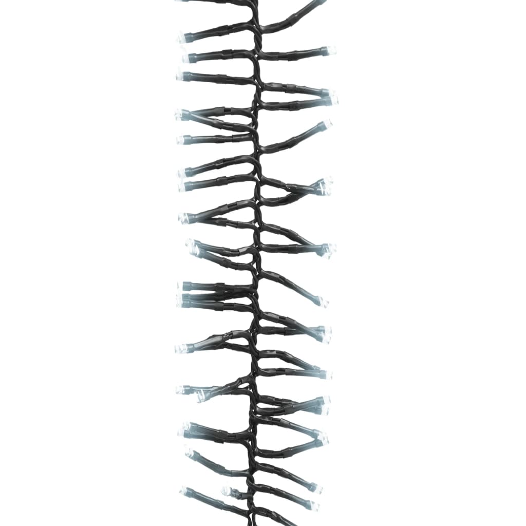 Instalație tip cluster cu 400 LED-uri, alb rece, 7,4 m, PVC