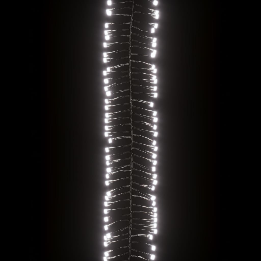 Instalație tip cluster cu 1000 LED-uri, alb rece, 11 m, PVC