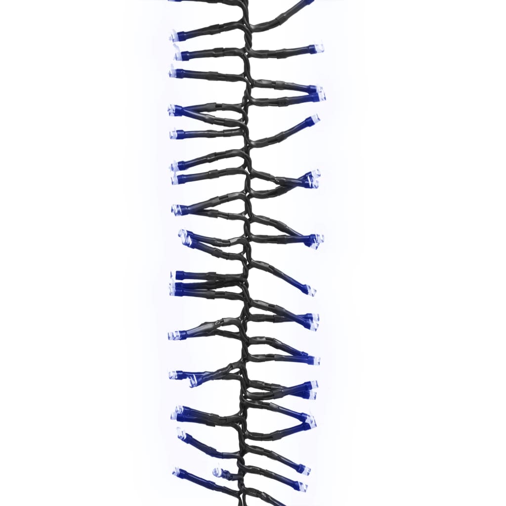 Instalație tip cluster cu 1000 LED-uri, albastru, 11 m, PVC