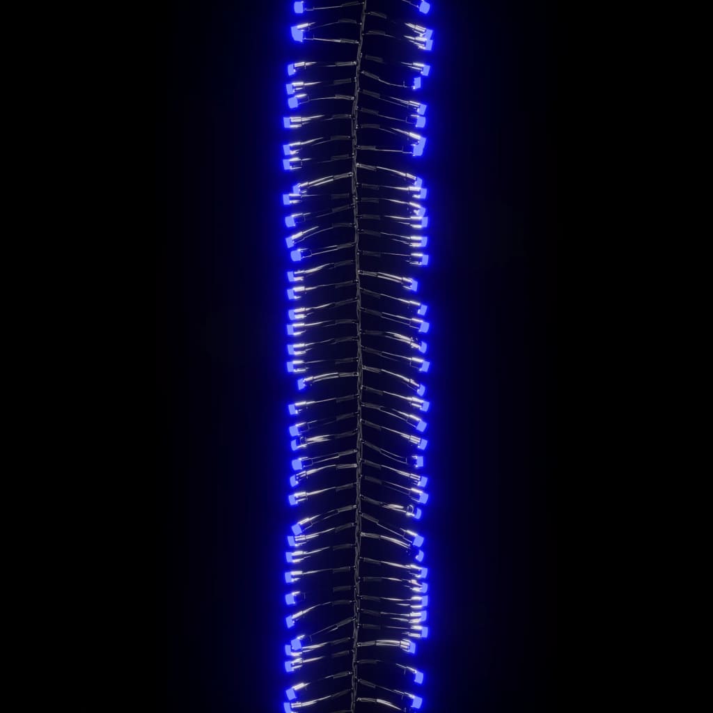 Instalație tip cluster cu 1000 LED-uri, albastru, 11 m, PVC