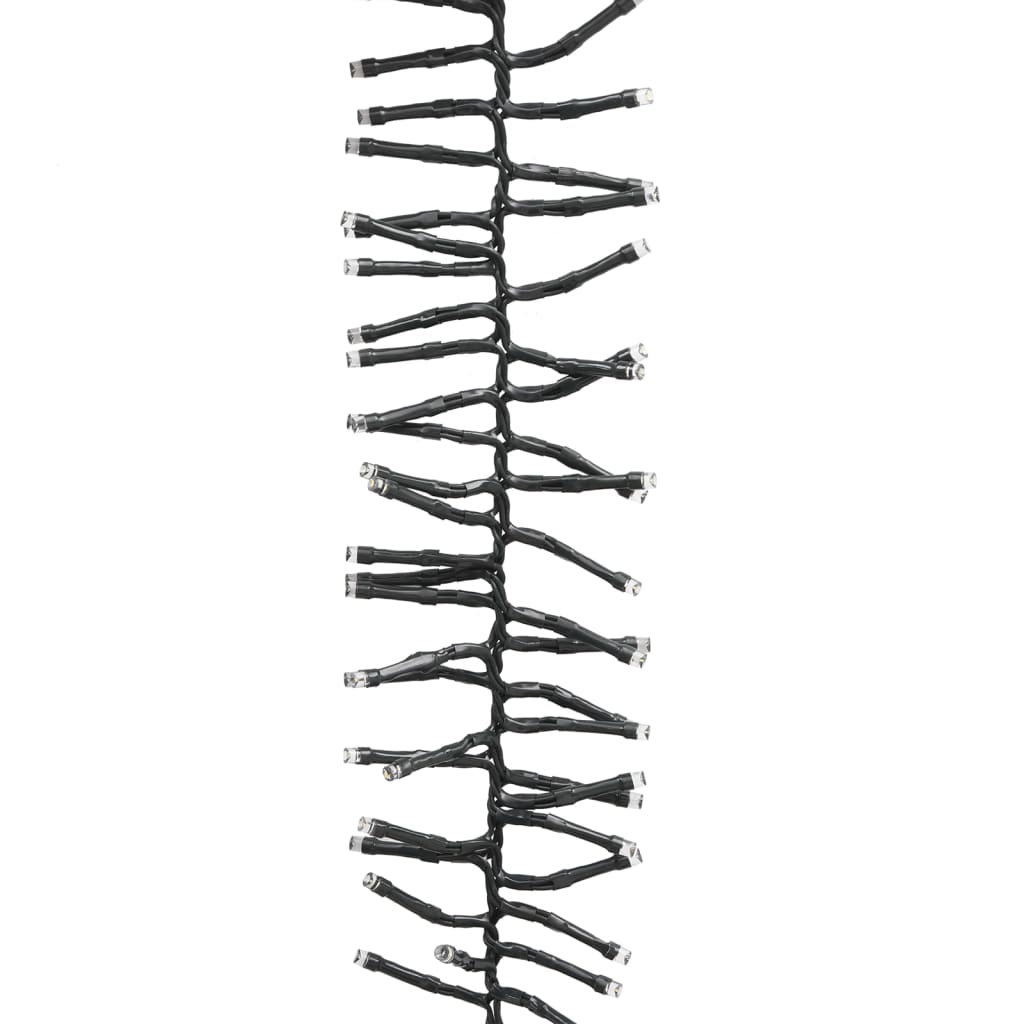 Instalație tip cluster cu 1000 LED-uri, albastru, 11 m, PVC
