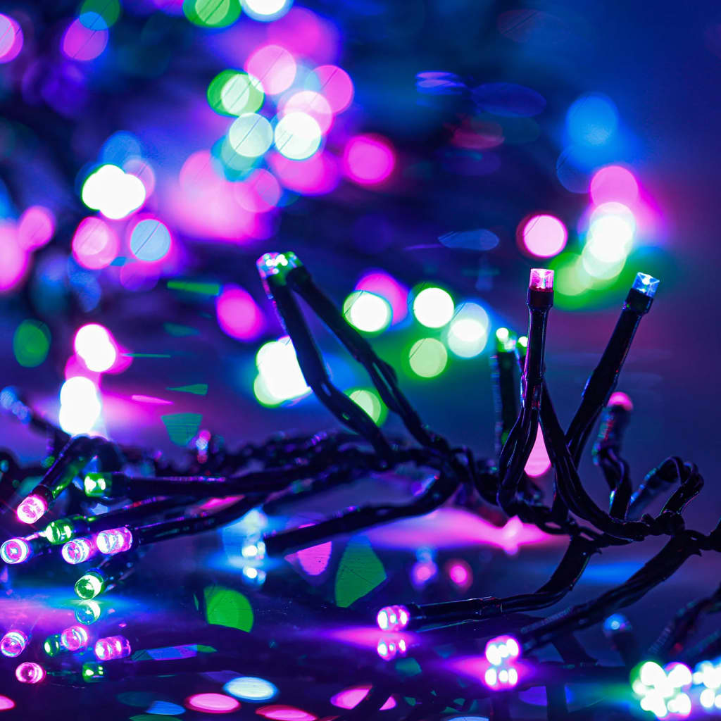 Instalație cluster, 1000 LED-uri, multicolor pastel, 11 m, PVC