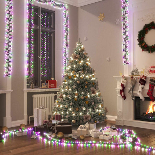 Instalație cluster, 1000 LED-uri, multicolor pastel, 11 m, PVC