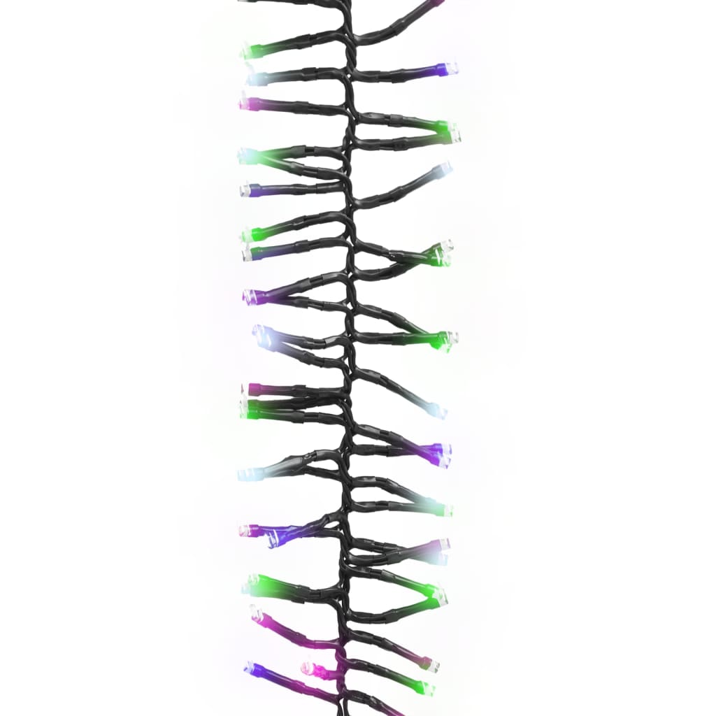 Instalație cluster, 2000 LED-uri, multicolor pastel, 17 m, PVC