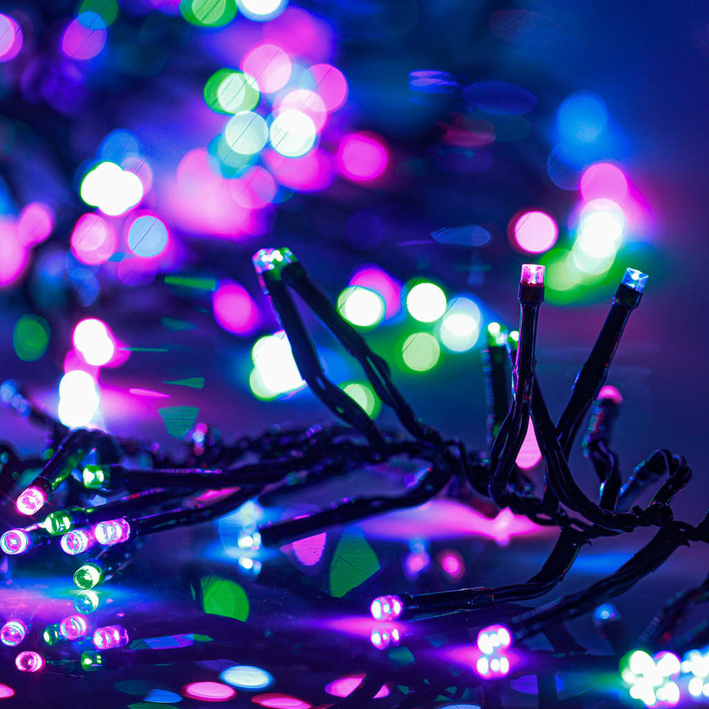 Instalație cluster, 2000 LED-uri, multicolor pastel, 17 m, PVC