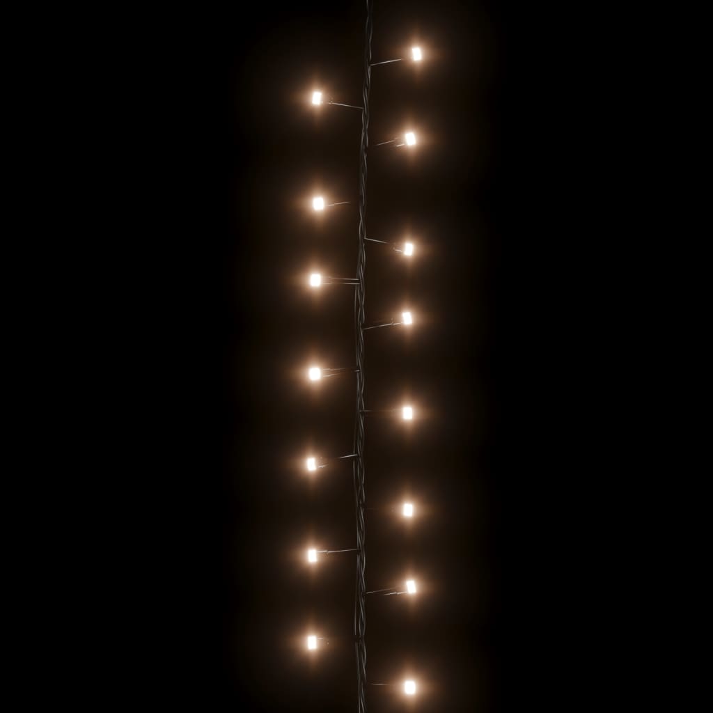 Instalație compactă cu 1000 LED-uri albe calde, 25 m, PVC