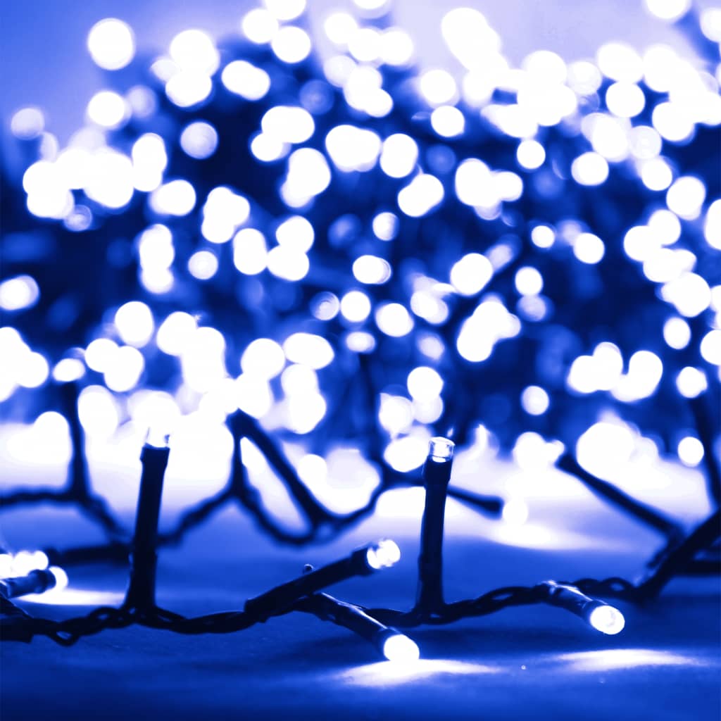Instalație compactă cu 1000 LED-uri, albastru, 25 m, PVC