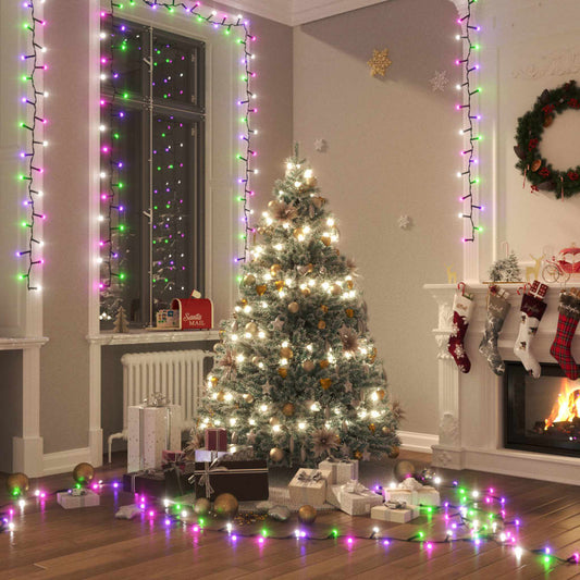 Instalație compactă cu 1000 LED-uri pastel multicolor 25 m PVC