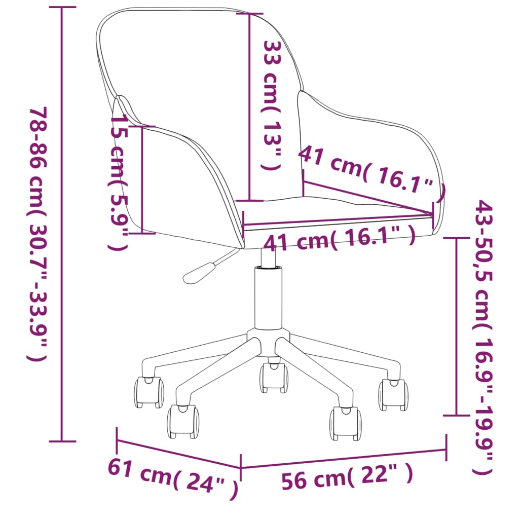 Scaune de bucătărie pivotante, 2 buc, gri închis, catifea