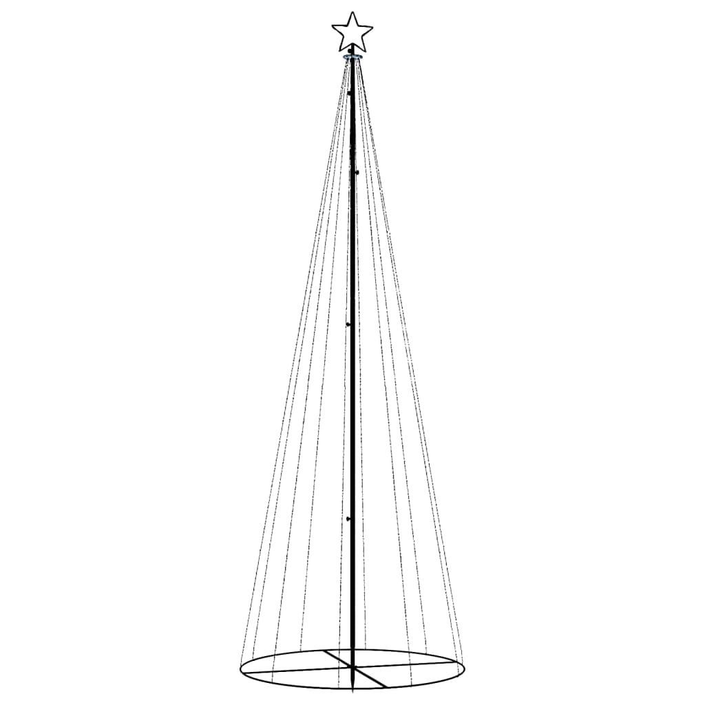 Brad de Crăciun conic, 310 LED-uri, alb cald, 100x300 cm